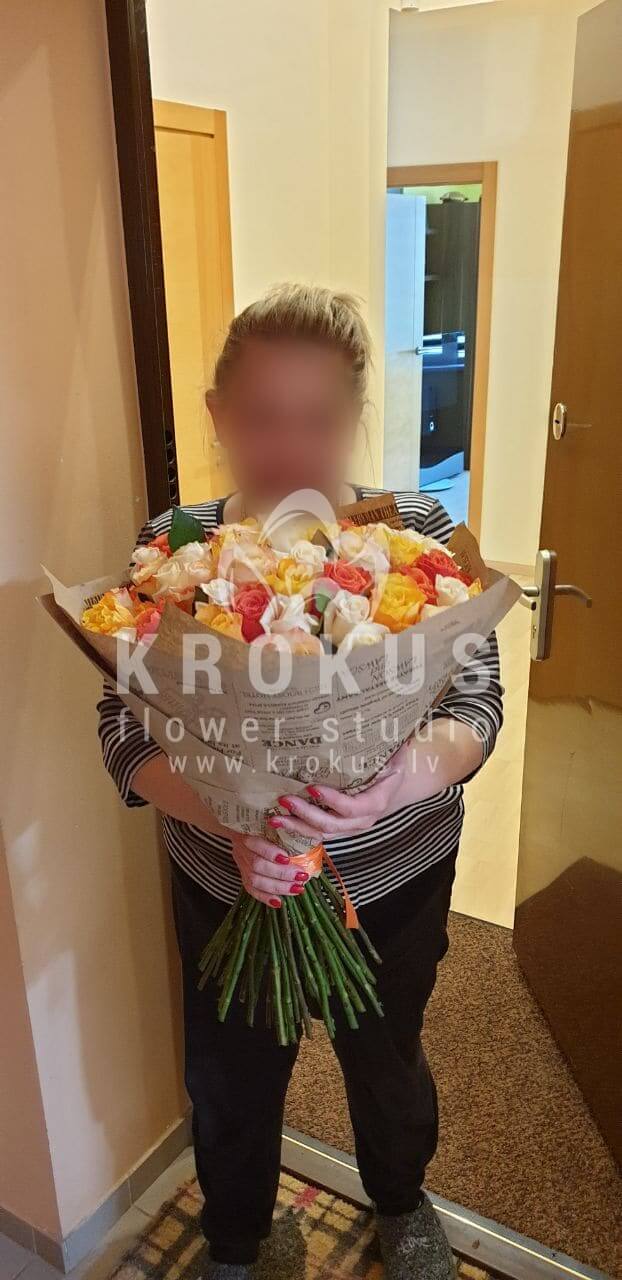 Deliver flowers to Baloži (pink roseswhite rosesyellow rosesorange rosesred roses)