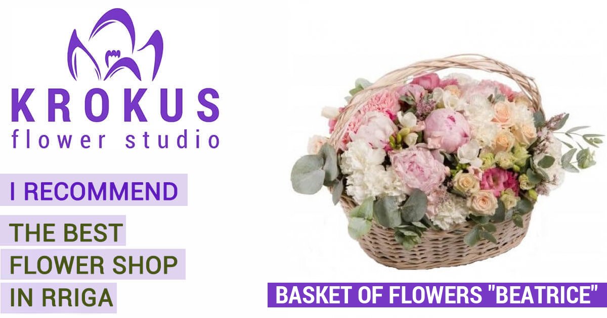 Basket of flowers Beatrice is a beautiful bouquet of flowers in a