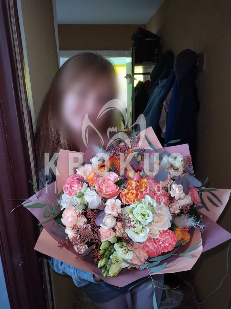 Deliver flowers to Salaspils (celosiadahliasnapdragonscabiousphoenixcream rosesamaryllises (hippeastrum)david austin roses)