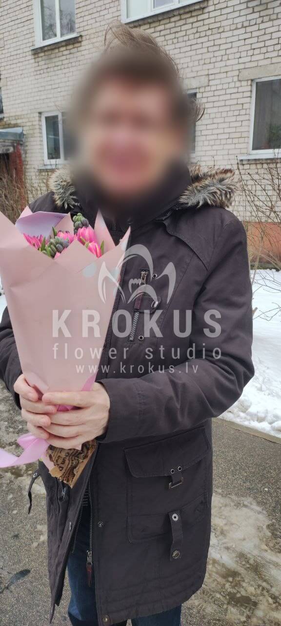 Ziedu piegāde Latvia Rīga (hiacintepeonveidīgas tulpes)