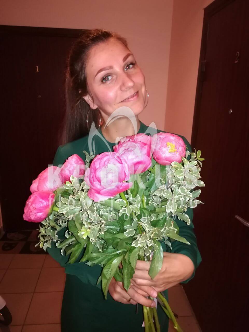 Доставка цветов в город Рига (пионы)