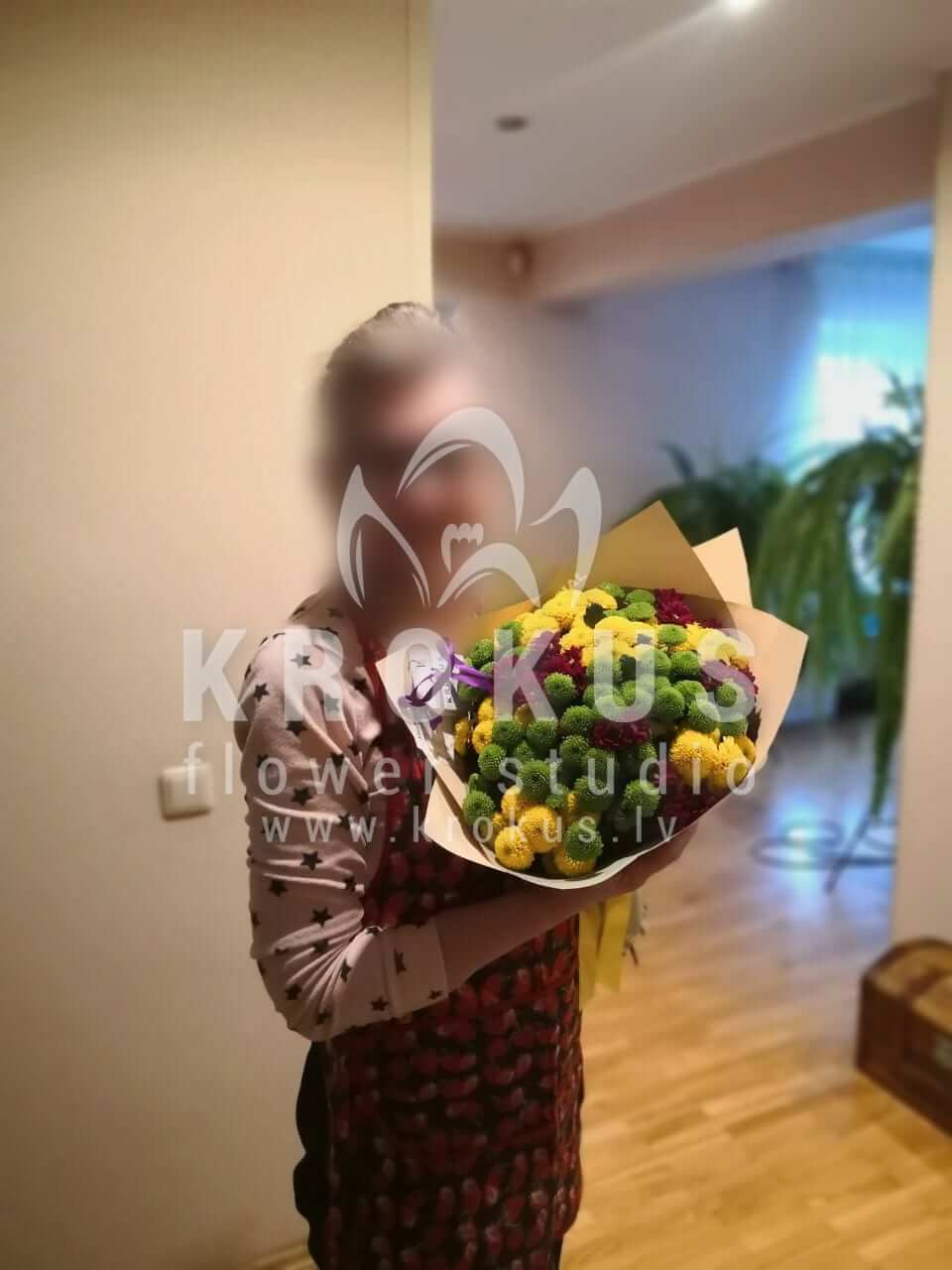Deliver flowers to Rīga (shrub roseslotusorchidsalstroemeriaornithogalumculantropeony rosesgum treered roses)