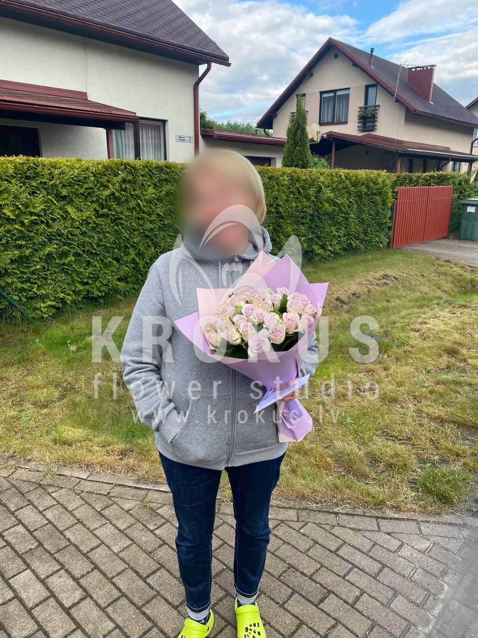 Deliver flowers to Baloži (purple roses)